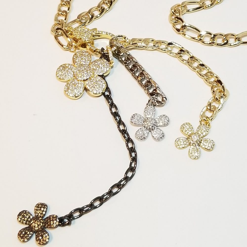 Bouquet of Flowers Statement Necklace NEW - Picture 5 of 10